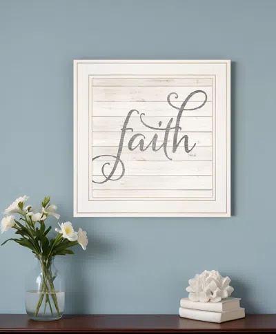 Homezia Simple Words Faith 1 White Framed Print Wall Art