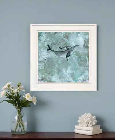 Homezia Simplicity Humpback 1 White Framed Print Wall Art