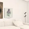 Homezia Singular Purple Blossom Branch Unframed Print Wall Art