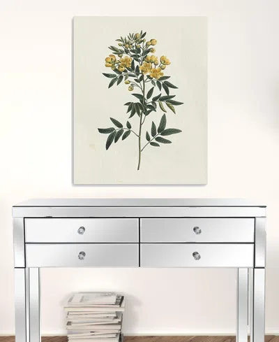 Homezia Singular Yellow Blossom Branch Unframed Print Wall Art In Multi
