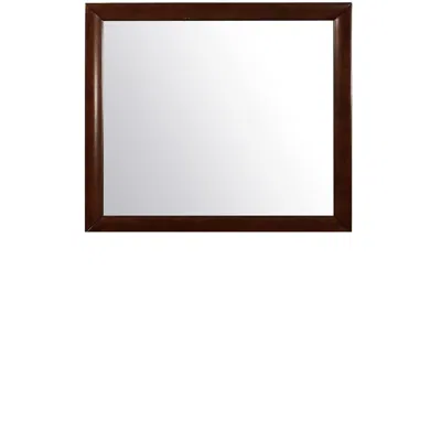 Homezia Sleek Dark Cherry Wood Wall Hanging Mirror