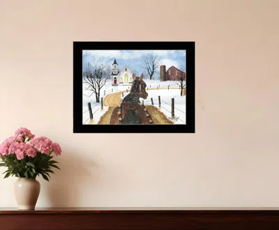 Homezia Sleigh Bells Ring 1 Black Framed Print Wall Art
