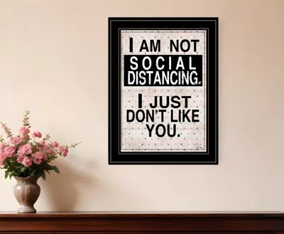 HOMEZIA SOCIAL DISTANCING 2 BLACK FRAMED PRINT WALL ART