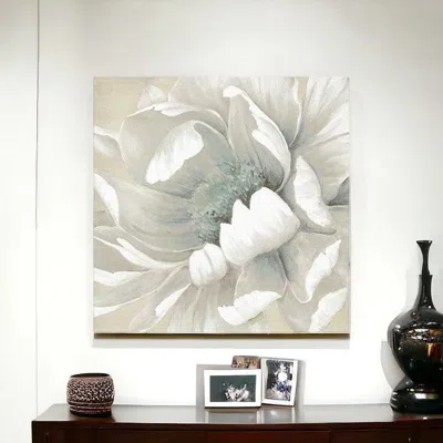 Homezia Soft Winter Flower In Bloom Unframed Print Wall Art