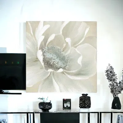 Homezia Soft Winter Flower Unframed Print Wall Art In Multi