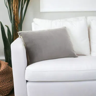 Homezia Solid Gray Casual Throw Pillow