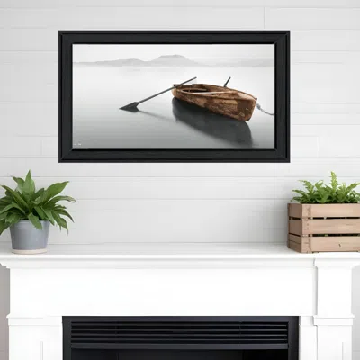 Homezia Solitude 2 Black Framed Print Wall Art In Gray