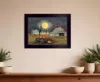 Homezia Spooky Harvest Moon 1 Black Framed Print Kitchen Wall Art