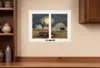 Homezia Spooky Harvest Moon 6 White Framed Print Kitchen Wall Art