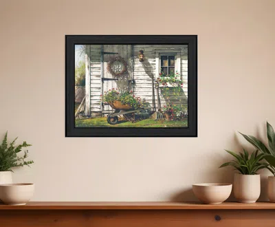 Homezia Spring Cleaning 3 Black Framed Print Wall Art In Multi