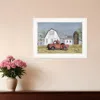 Homezia Spring Rain 2 White Framed Print Wall Art