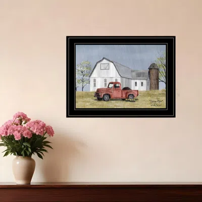 Homezia Spring Rain 3 Black Framed Print Wall Art