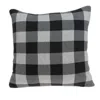 Homezia Square Buffalo Check Gray Accent Pillow