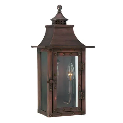 Homezia St. Charles 2-light Acopper Patina Wall Light In Brown