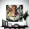 Homezia Staring Tiger Portrait Unframed Print Wall Art