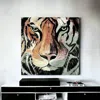 Homezia Staring Tiger Portrait Unframed Print Wall Art