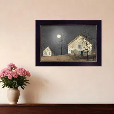 Homezia Still Of The Night 1 Black Framed Print Wall Art