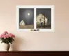 Homezia Still Of The Night 4 White Framed Print Wall Art