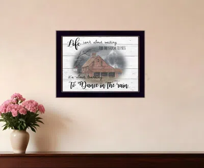 Homezia Storm Dance 3 Black Framed Print Wall Art In Multi