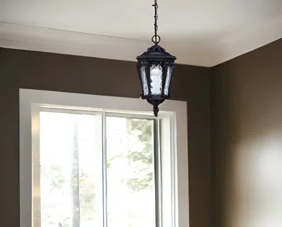 Homezia Stratford 1-light Architectural Bronze Hanging Light In Black