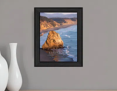 Homezia Strength 4 Black Framed Print Wall Art
