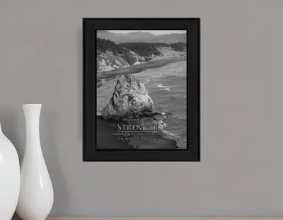 Homezia Strength 6 Black Framed Print Wall Art