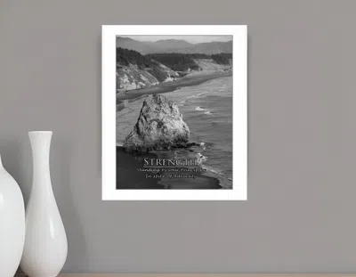 Homezia Strength 7 White Framed Print Wall Art