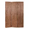 Homezia Stunning Carved Brown Wood Room Divider Screen