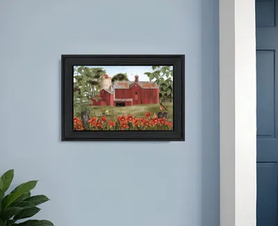Homezia Summer Days 1 Black Framed Print Wall Art