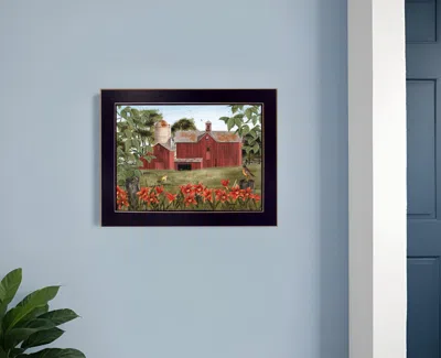 Homezia Summer Days 2 Black Framed Print Wall Art In Multi