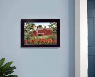 Homezia Summer Days 3 Black Framed Print Wall Art In Multi