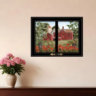 Homezia Summer Days 4 Black Framed Print Wall Art