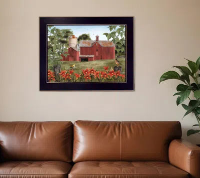 Homezia Summer Days 5 Black Framed Print Wall Art In Multi