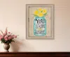 Homezia Sunshine 3 Brown Framed Print Wall Art
