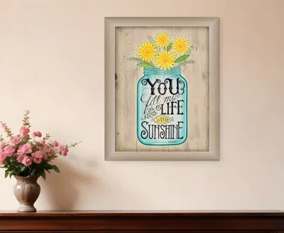 Homezia Sunshine 3 Brown Framed Print Wall Art