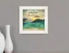 Homezia Sunshine And Lake Water 2 White Framed Print Wall Art