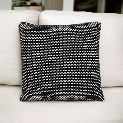 Homezia Super Black And White Check Throw Pillow