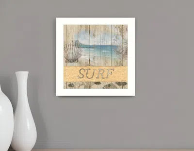 Homezia Surf White Framed Print Wall Art