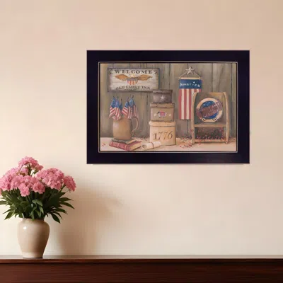 Homezia Sweet Land Of Liberty 1 Black Framed Print Wall Art