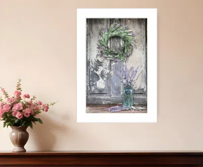 Homezia Sweet Memories 1 White Framed Print Wall Art In Purple