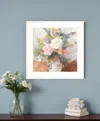 Homezia Table Bouquet 2 White Framed Print Wall Art