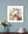 Homezia Table Bouquet 2 White Framed Print Wall Art