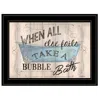 Homezia Take A Bubble Bath 2 Black Framed Print Bathroom Wall Art