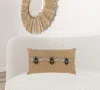 Homezia Tan Honeybees Trio Deocrative Lumbar Pillow
