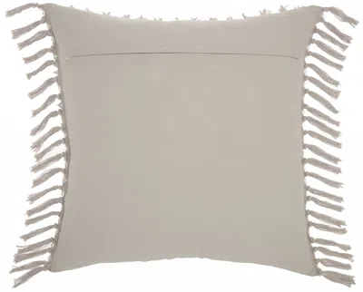 Homezia Tassel Detailed Gray Throw Pillow
