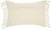 Homezia Tassel Detailed White Lumbar Pillow