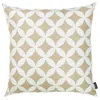 Homezia Taupe And White Geometric Decorative Throw Pillow Cover