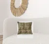 Homezia Taupe Natural Sheepskin Square Pillow