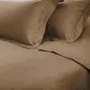Homezia Taupe Queen Cotton Blend 650 Thread Count Washable Duvet Cover Set