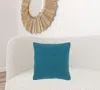 Homezia Teal Nubby Textured Modern Throw Pillow